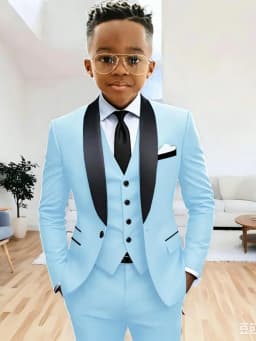 New Arrival Boys Formal Suit Set 3 Pieces Jacket Vest Pants Wedding Tuxedo Kids Shawl Lapel Slim Fit Suits For Birthday 2-20T