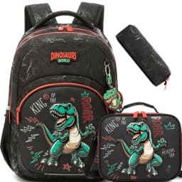 School Backpack for Boys Kids Backpack for Boys Primary School Daypack Elementary Students Kids Schoolbag with Lunch Bag