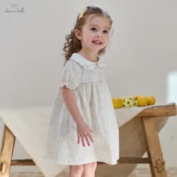 Dave Bella Girls Baby Dress Summer Fashion Casual Sweet Cute Print Kids Cotton Thin Princess Dress Cool Party Outdoor DB2251296