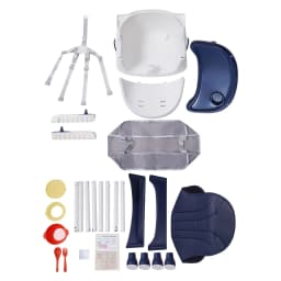 2 in 1 Baby Highchair Foldable Height Adjustable Baby Highchair With Footrest Safety Straps Double Tray For 6 Months to 6 Years