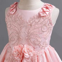 Summer New Girl's Sleeveless Sticker Party Princess Dress Birthday Wedding Children's Day School Graduation Evening Dress