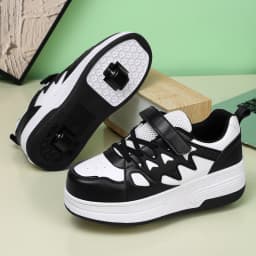 Children's Skateboard Shoes Walking Rolling Dual-Use Comfortable Wear-resistant Outdoor Roller Skate Sneakers Girls Boys 4 Wheel
