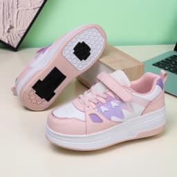 Children's Skateboard Shoes Walking Rolling Dual-Use Comfortable Wear-resistant Outdoor Roller Skate Sneakers Girls Boys 4 Wheel