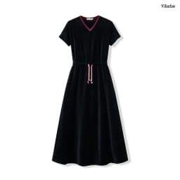 Shabbos Teen/Woman Dress Winter Robe Short Sleeves Clothing Waist 2 Cord Strings Girls Black Velour Dress Sizes XS-XXXL