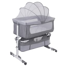 Baby Bed 3-in-1 Co-Sleeping Crib with Mattress and Mosquito Net, Adjustable Height, 1 to 36 Months, Mobile Co-Sleeping Crib
