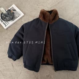 Children's Jacket 2025 Winter New Boys and Girls Solid Color Thickened Zipper Shirt Baby Stand Collar Jacket Trendy