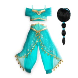 Muababy Jasmine Aladdin Princess Dress for Girls Cosplay Costume Birthday Party Fancy Outfit Toddler Kids Fairy Tale Vestid0