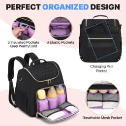 4 In 1 Diaper Bag Backpack Foldable Baby Waterproof Travel Bag Diaper Bag Backpack with Changing Pad Travel Diaper Bag for Mom
