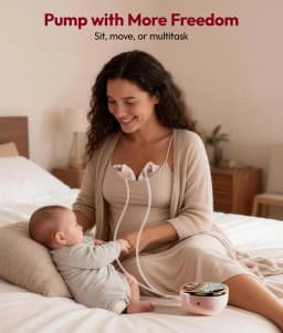 NCVI Electric Breast Pump, with Wearable Cups,4 Modes 9 Levels,Quiet & Portable Rechargeable for Breastfeeding Moms