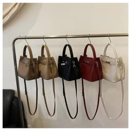 Trendy Textured Leather Diaper Bag Ladies Solid Color Satchel Square For Shopping Party Casual Minimalist High End Style