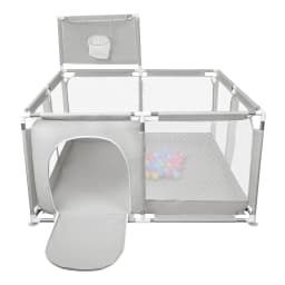 Complete baby Playpen, 50 Balls, Soft and Breathable Mesh, Complete baby Playpen with Mat, Oxford Fabric baby Playpen, Indoor and Outdoor Activity Center, 8 Suction Cups