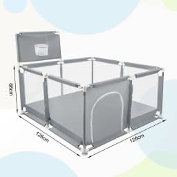 Complete baby Playpen, 50 Balls, Soft and Breathable Mesh, Complete baby Playpen with Mat, Oxford Fabric baby Playpen, Indoor and Outdoor Activity Center, 8 Suction Cups
