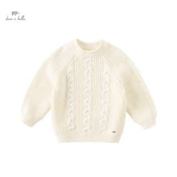 Dave Bella 2023 New Autumn Winter Children Clothes Girls Boys Tops Knit Sweater Pullover Casual Undershirt DB4237961