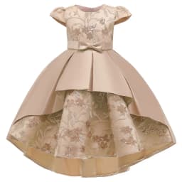 Fashion Bow Flower Girl Dresses for Weddings Lace Mesh Sleeveless Girls Party Dress Summer Children Girls Dress 4-12 Years