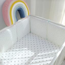 6pcs Baby Bumpers for Crib 30x30cm Cartoon Bedding Set Protector for Infant Boys Girls Nursery Furniture Kids Cot Bed