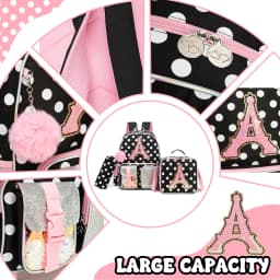 Backpack for Girls Letter Backpacks for Elementary Student Teen Girls Cute School Bag Kids Bookbag for Kids 8-10