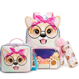Backpack for Girls Letter Backpacks for Elementary Student Teen Girls Cute School Bag Kids Bookbag for Kids 8-10