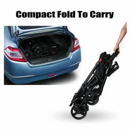 Lightweight Tandem Stroller, Back Seat Can Load 2-5 Ages Kids, Foldable Twins Stroller Can Sit Can Lie Twins Stroller
