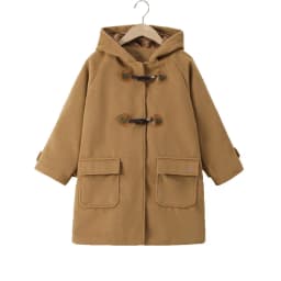 Winter Warm Wool Duffle Coat for Girls Hooded Mid Length Horn Toggle Button Windproof Casual Daily Outer Overcoat 2-14Y Teen