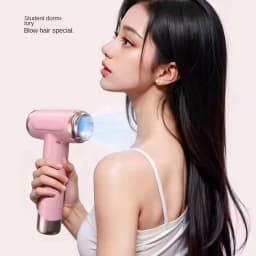 Portable Hair Dryer USB Charging Hot and Cold Air Hair Dryer Cordless Lightweight with Nozzle for Travel Student Dormitory