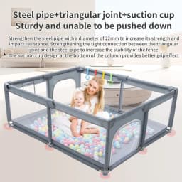 2026 Premium XL Baby Playpen, All-in-One Toddler Activity Center with Soft Impact Padding & Integrated Ball Pit, Indoor & Outdoor Use for Kids Ages 0-5
