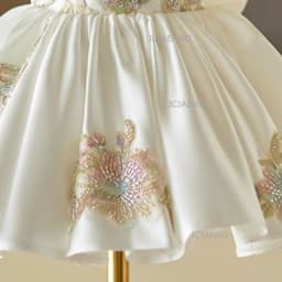 Baby Girl Birthday Party Infant Princess Dress Clothes Kids Flower Girl Wedding Host White Tutu Short Sleeve Costume Children