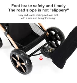 Compact Baby Stroller 3-in-1 Portable Newborns Baby Car with Car Seat High View Pram Travel System Buggy Foldable Baby Carriage