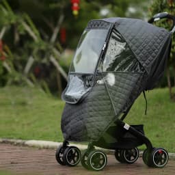 Wind Shield Rain Cover Universal 2 in1 Rain Coat for Baby Stroller Waterproof Winter Warm Cotton Hood Stroller Accessories