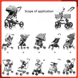 Wind Shield Rain Cover Universal 2 in1 Rain Coat for Baby Stroller Waterproof Winter Warm Cotton Hood Stroller Accessories