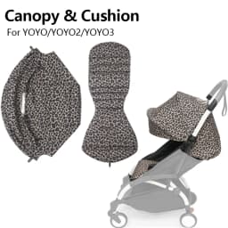2pcs/set Stroller Cover Sunshade Hood& Cushion Pad1:1Fabric 145° Canopy Seat Liner Replacement Kit YOYO Stroller Accessories