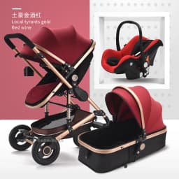 3 in 1 baby stroller Luxury High Landscape baby pram portable baby pushchair multifunctional Newborn Carriage double faced