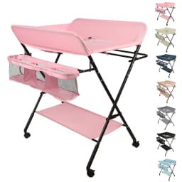 Newborn baby folding diaper Table with Storage basket-seven colors available