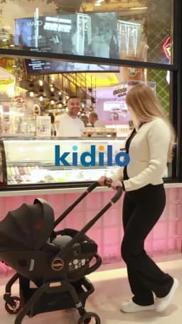 LUVCHAIN Baby Safety Stroller, Child Safety Seat, Newborn Baby Sleeping Basket Can Be Pushed in Both Directions Easy to Operate