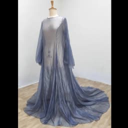 Simple Style Long Sleeve Soft Tulle Dress Clothes For Pregnant Women Floor Length Long Tail Dress Maternity Photo Shoot Dresses