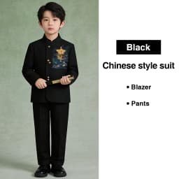 Chinese Traditional Clothes Boys Suit for Kids New Year Outfit Easter Church Wedding Halloween Birthday Party Gift Perform Set