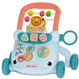 Baby Push Walker with Music Activity Center Multifunction Cartoon Learning Toddler Walker Toys for 18M+ Boys Girls