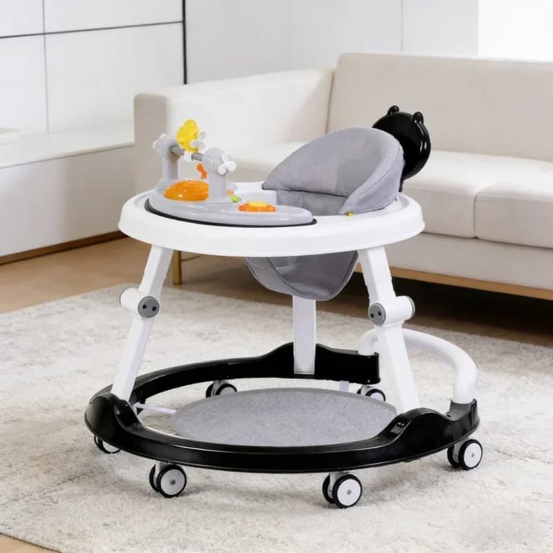 Anti O-shaped Legs Baby Walker Multifunctional Music Anti-Fall Anti-Roll Design Infant Walker for Baby Boys Girls Household Use