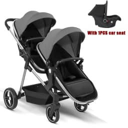 Twin Stroller 3in1 with Car Seats. Can Be Taken on Board An Airplane. Can Be Disassembled Into A Lightweight Baby Stroller