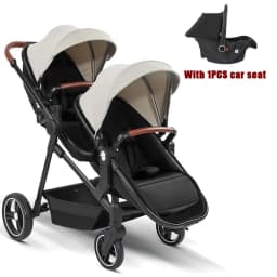 Twin Stroller 3in1 with Car Seats. Can Be Taken on Board An Airplane. Can Be Disassembled Into A Lightweight Baby Stroller