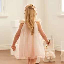 Dave Bella Children Dresses Autumn Spring Girls Clothing Kids Elegant Lace Mesh Dress Spaghetti Strap Outerwear Cotton DB2240995