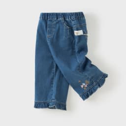 Dave Bella Children Embroidery Jeans Pants Girls Wide Leg Autumn Spring Trousers Denim Elastic Straight Trousers DB3262597