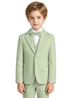 Notched Lapel Boys Suit Set 3 Pieces For Stage Performance Smart Formal Kids Slim Fit Suits Wedding Guest Clothes 2-20T Tuxedo