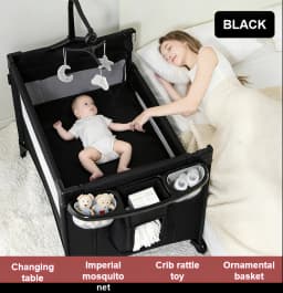Baby Bed Fully Equipped Gaming Bed Multi Functional with Mosquito Net Safety and Comfortable Infant Bed
