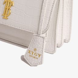 Chic Vintage Clutch Purse - Minimalist Evening Bag with Crystal Embellishments & Art Deco Lettering