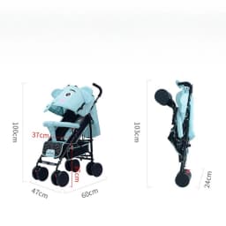 Cartoon Elephant Stroller Adjustable Baby Stroller for All Seasons, Can Sit or Lie Down Safe and Portable