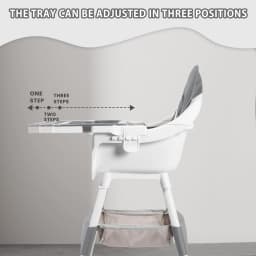 Convertible High Chair for Babies and Toddlers, Foldable, Easy Clean, Padded Seat, Footrest,Tray Cup Holder, 15 kg Max Load