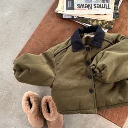2025 Winter New Children Warm Coat Boys Girls Cotton Padded Jacket Baby Long Sleeve Lapel Cargo Jacket Solid Kids Clothes