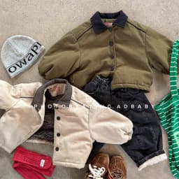 2025 Winter New Children Warm Coat Boys Girls Cotton Padded Jacket Baby Long Sleeve Lapel Cargo Jacket Solid Kids Clothes