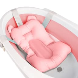 Foldable Baby Bathtub with Stand, Bath Seat & Drainage, Perfect for the Shower, From Birth to 3 Tears, Ideal as a Baby Gift