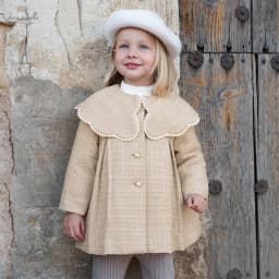 Dave Bella Children Coat Autumn Winter Baby Girl Thick Trendy Jacket Outing Top Plush Outerwear Children Clothes Lapel DB4247744